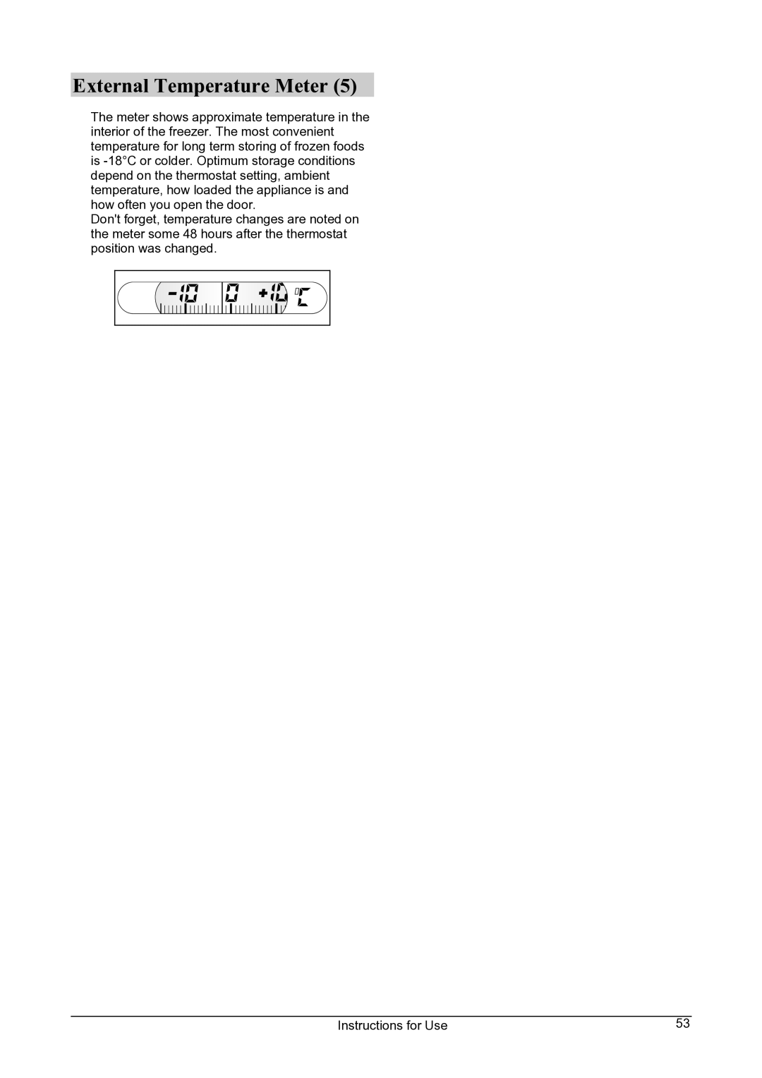 Smeg CV24A manual External Temperature Meter 