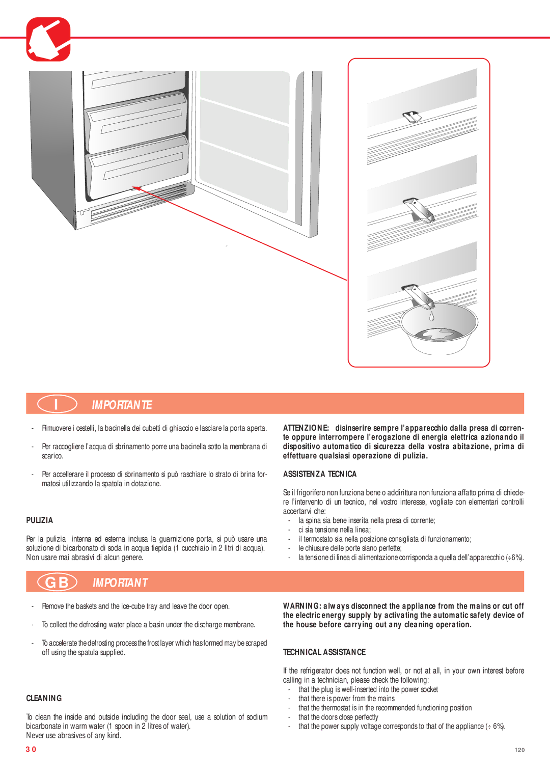 Smeg CW350RX manual Pulizia, Assistenza Tecnica, Cleaning, Never use abrasives of any kind, Technical Assistance 