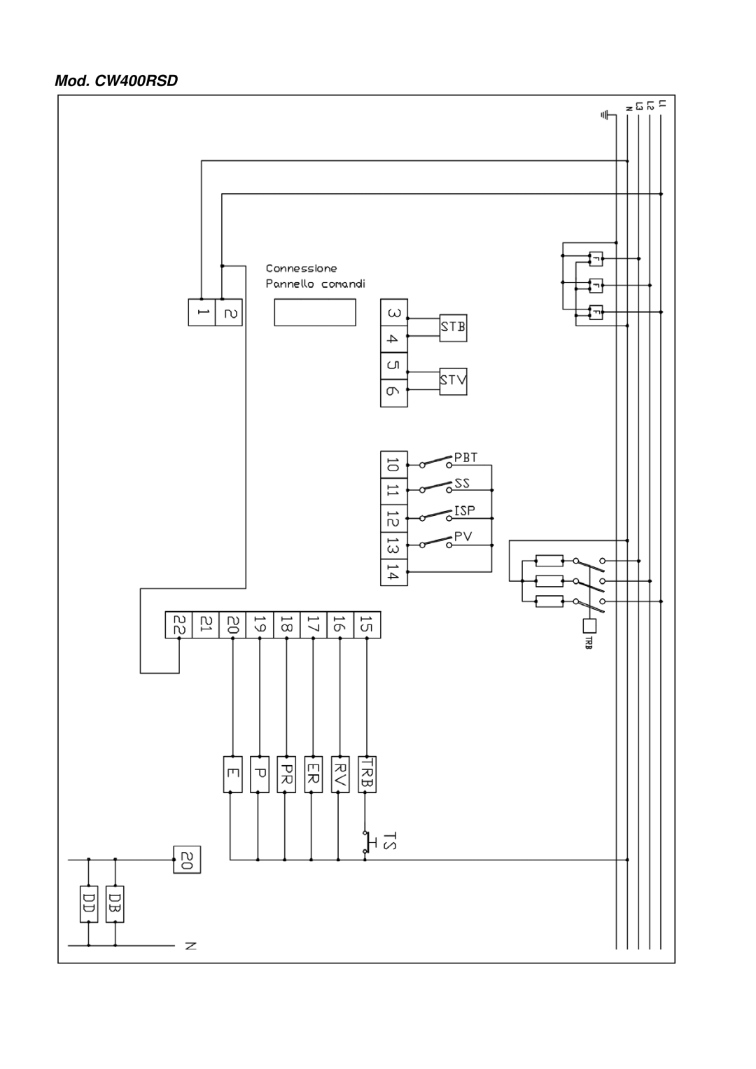 Smeg CW400BSD, CW350SD, CW350BSD manual Mod. CW400RSD 