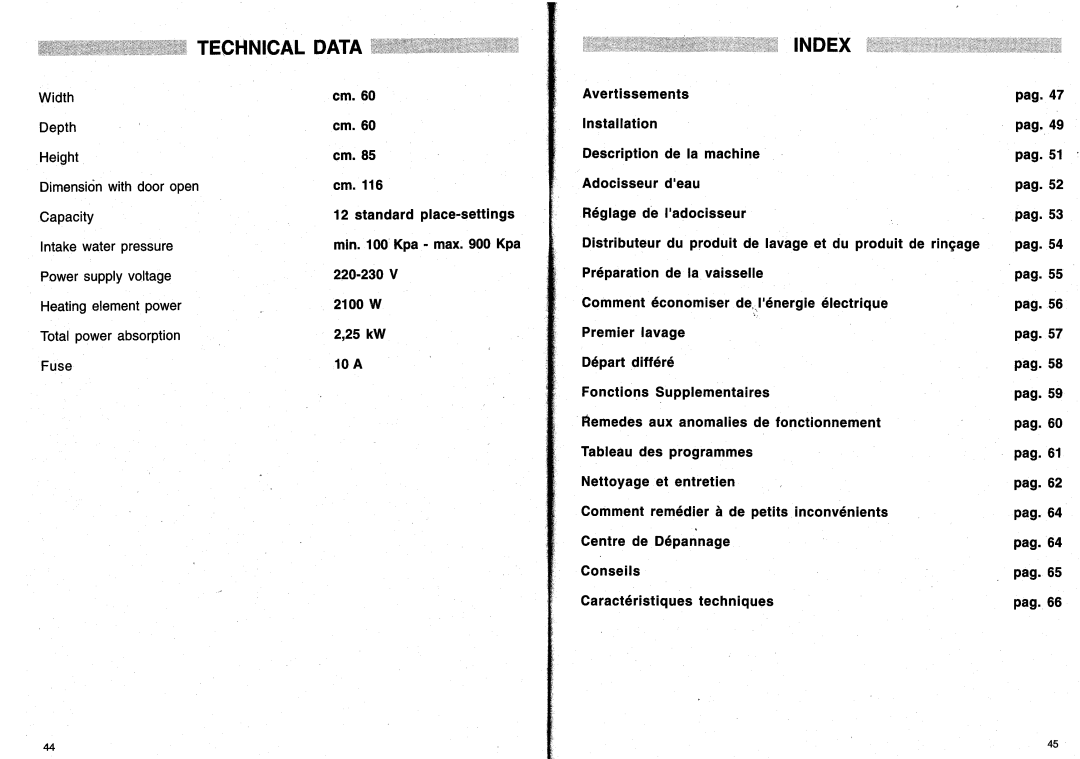 Smeg D12S manual 