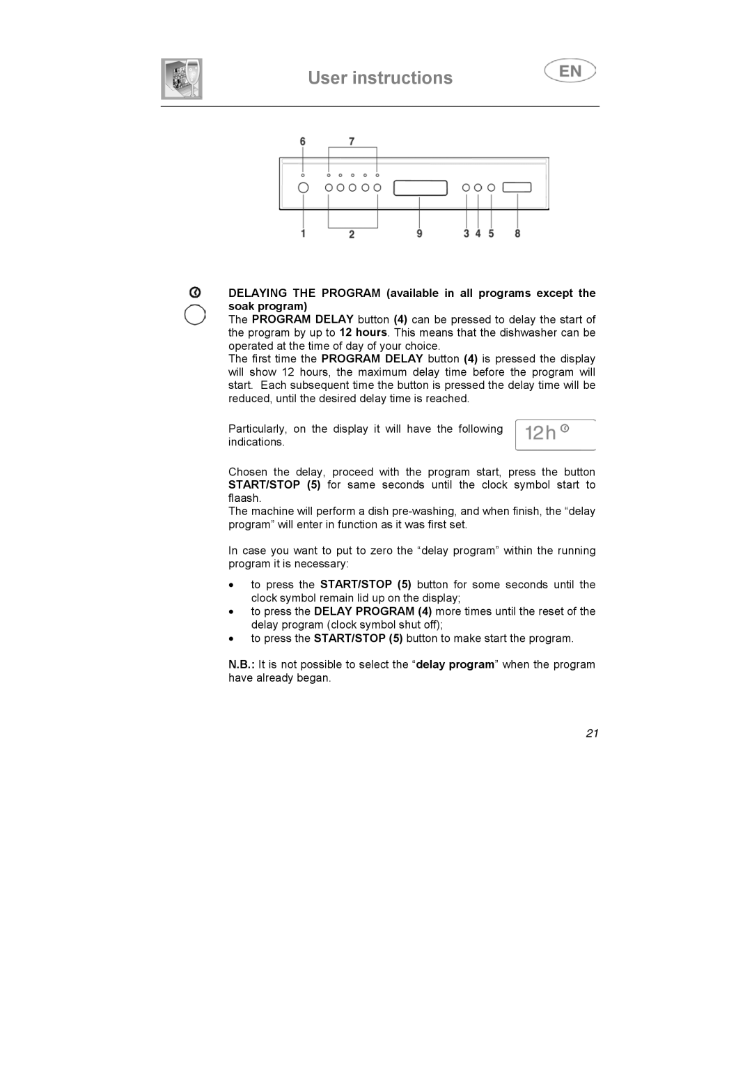 Smeg DF410BL, DF410SF manual User instructions 