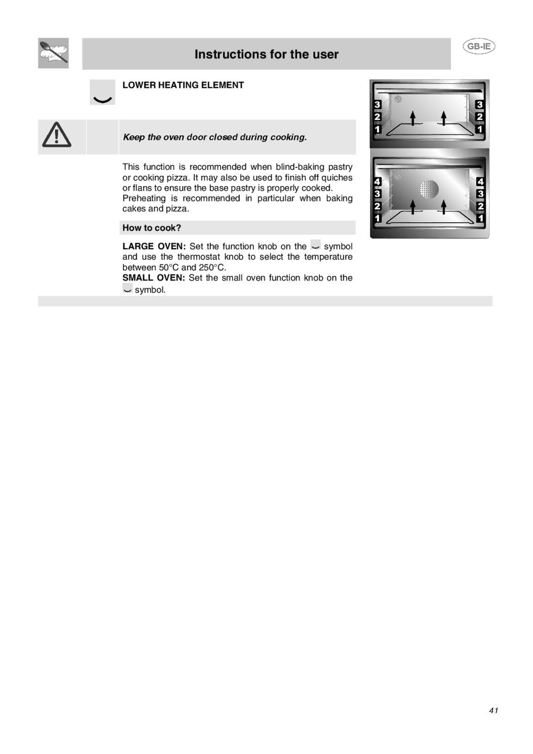 Smeg DO10PSS-5 manual Lower Heating Element 