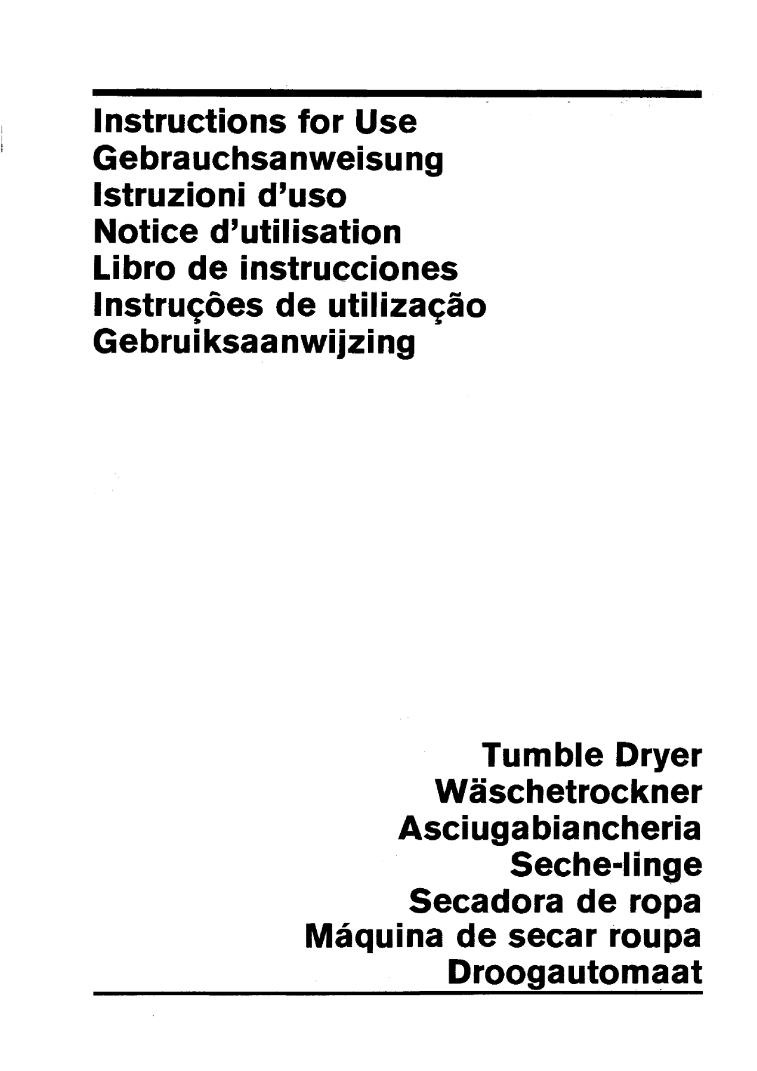 Smeg DRY2005 manual 