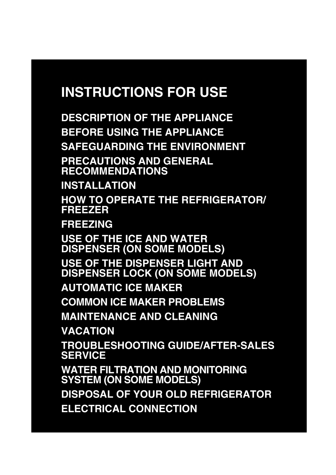 Smeg FA550XBI manual Instructions for USE 