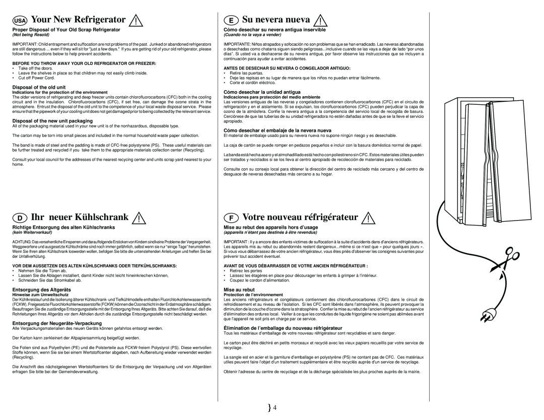 Smeg FA561XF manual Your New Refrigerator, Ihr neuer Kühlschrank, Su nevera nueva, Votre nouveau réfrigérateur 