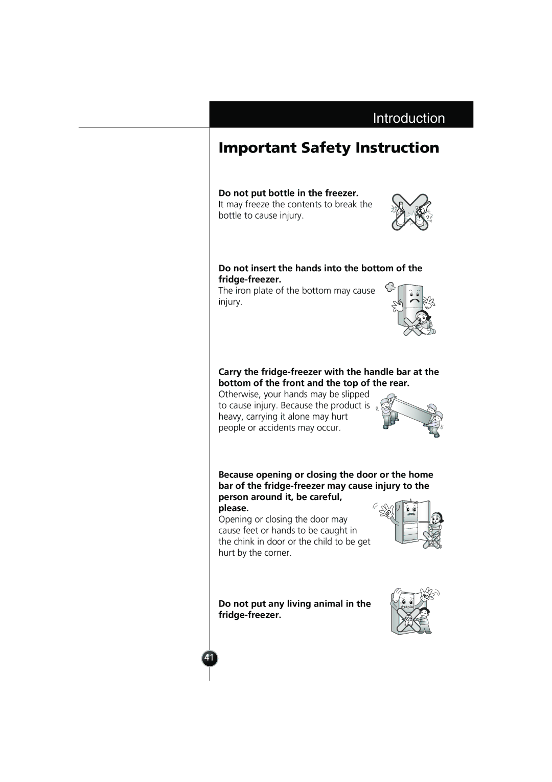 Smeg LB30AFNF, FB30AFNF manual Iron plate of the bottom may cause injury 