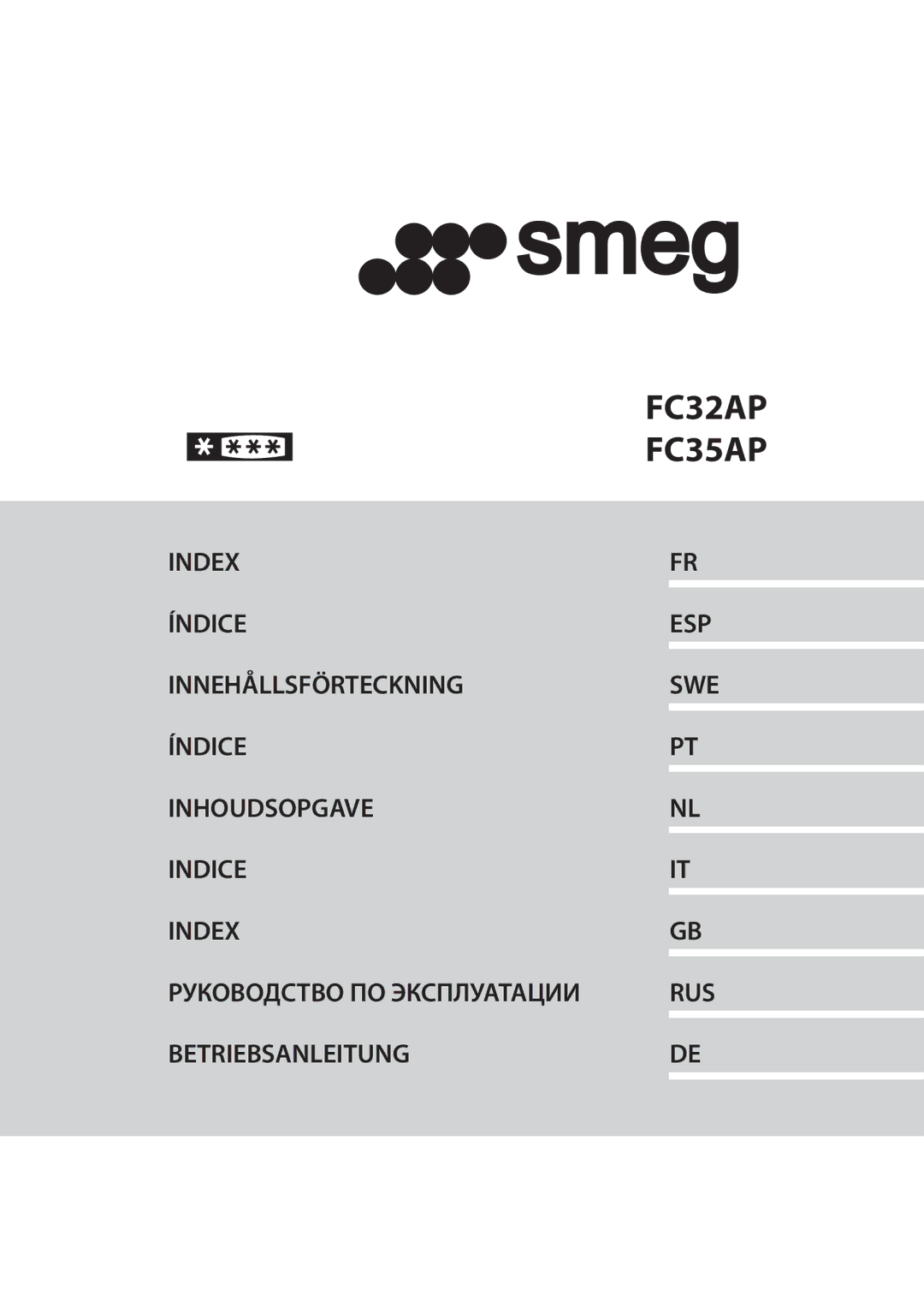 Smeg manual FC32AP FC35AP 