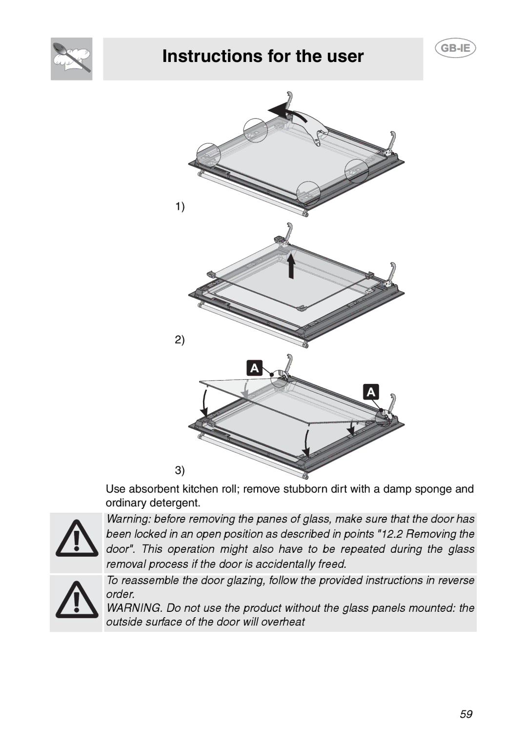 Smeg FCM60X1, FC66B1, FC66N1, FC66X1 manual Instructions for the user 