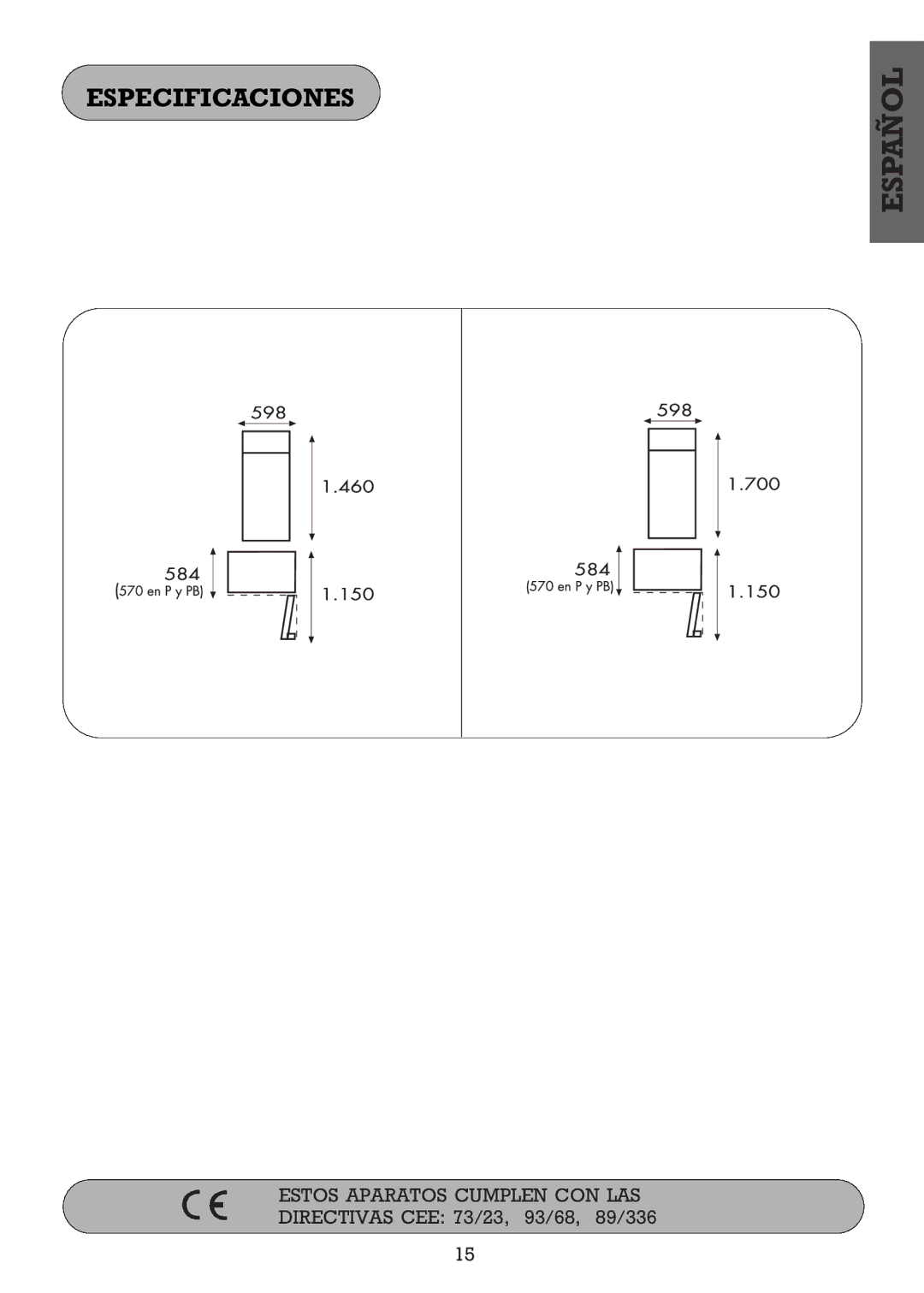 Smeg FD270B, FD27R2 operating instructions Español 