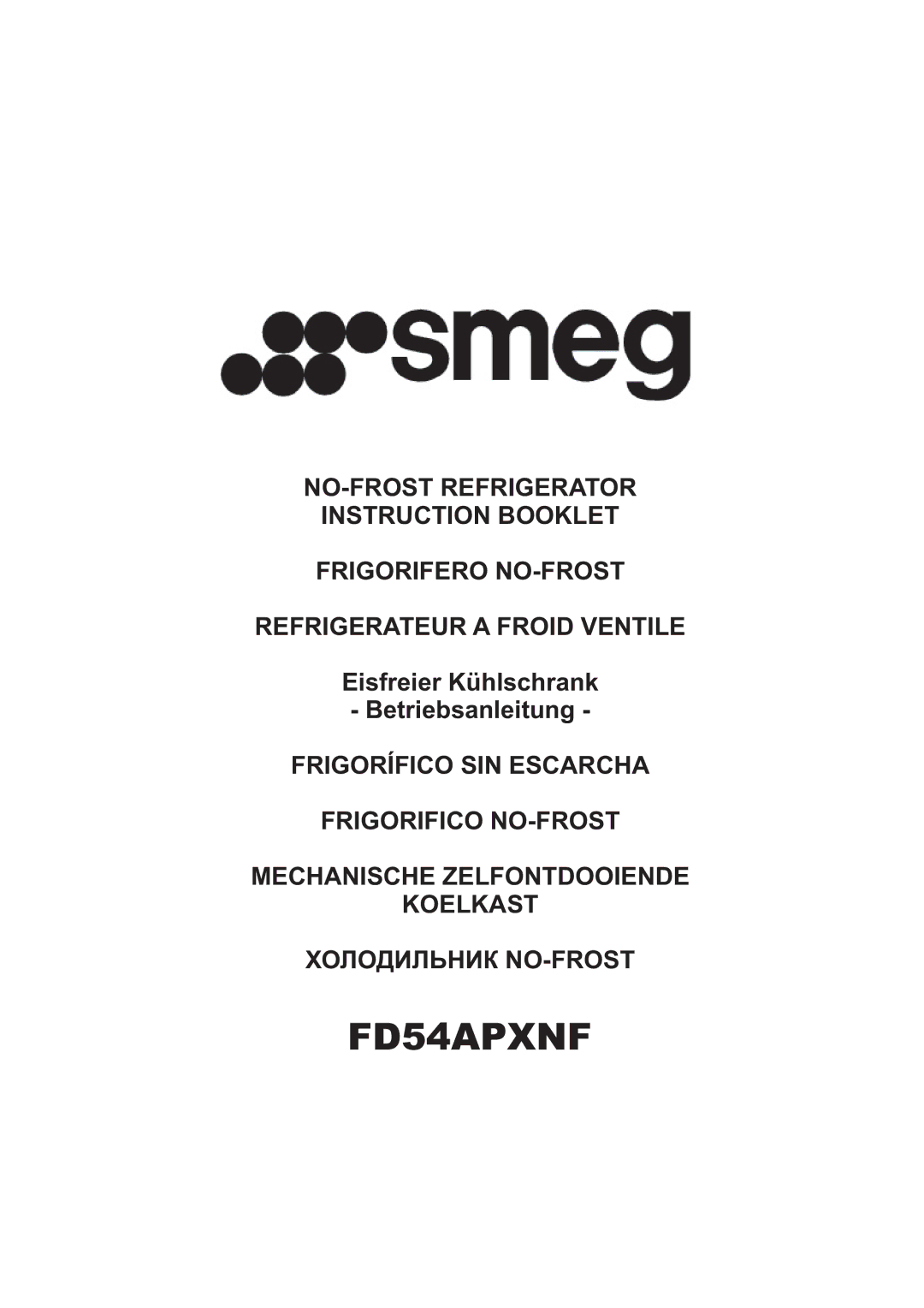 Smeg FD54APXNF manual 