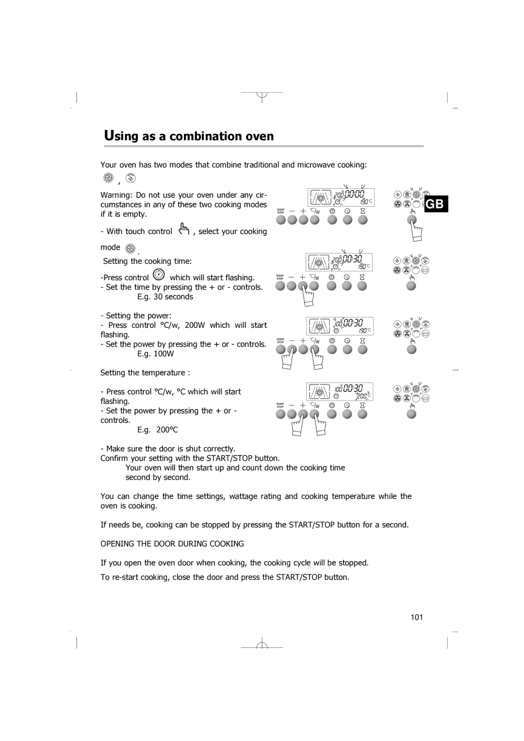 Smeg FM38X manual Using as a combination oven 