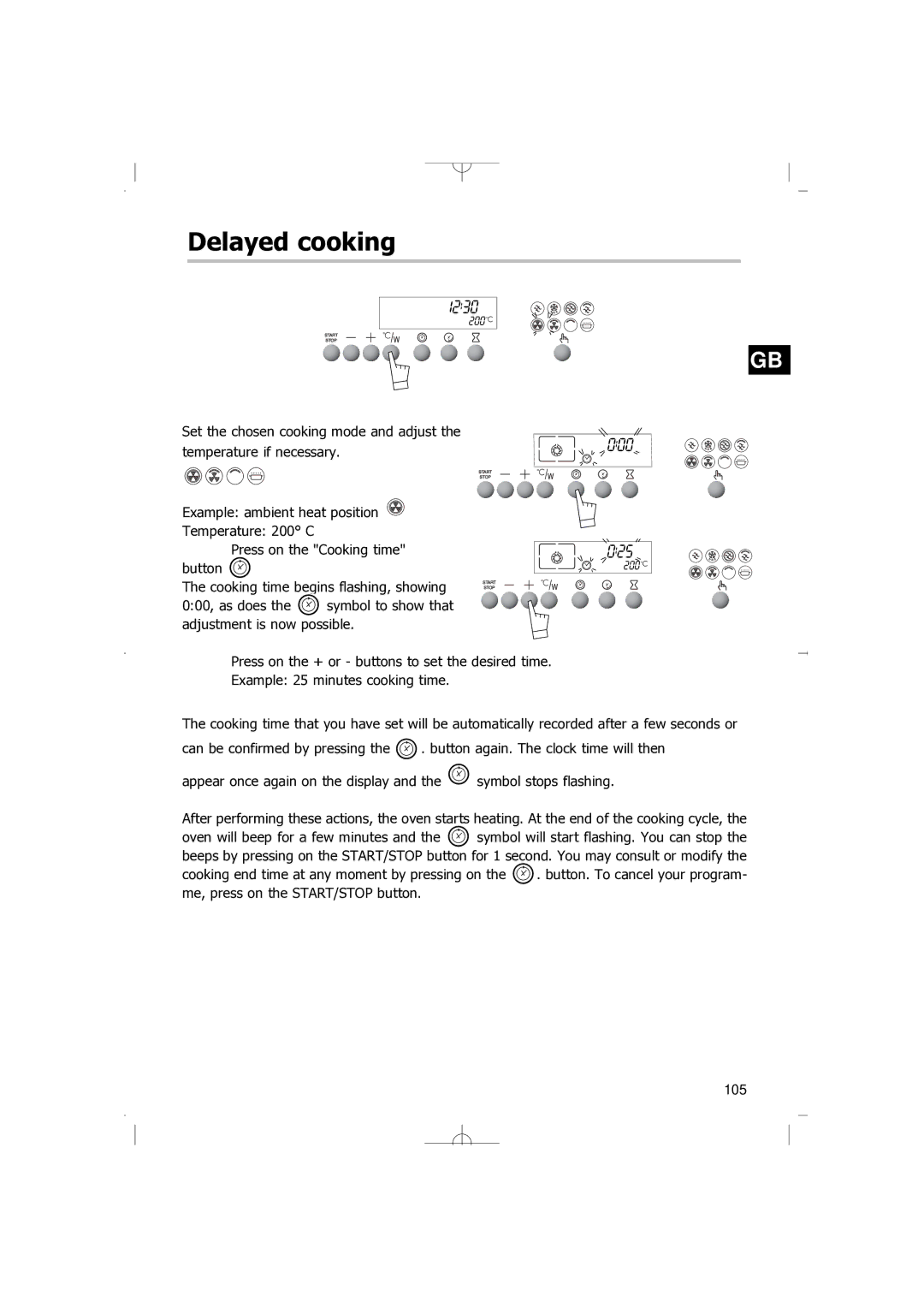 Smeg FM38X manual Delayed cooking 