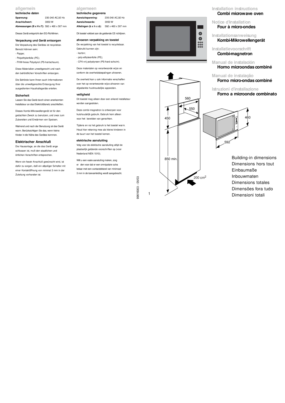 Smeg FMC30X-1 instruction manual Allgemein 