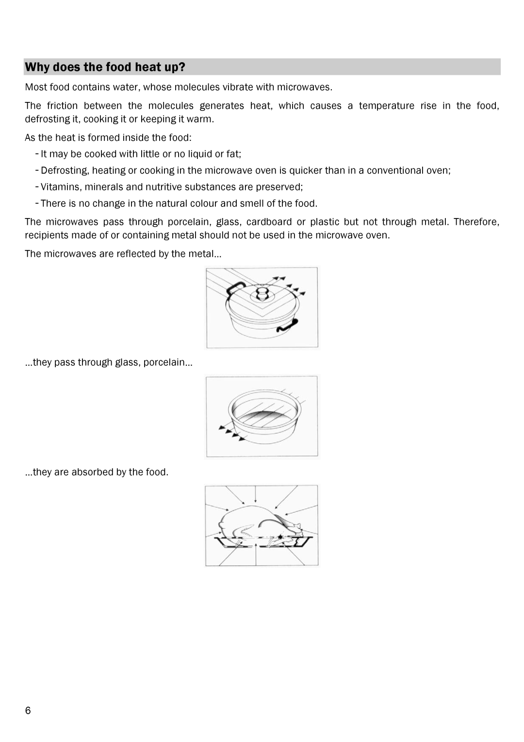 Smeg FME20EX1 manual Why does the food heat up? 