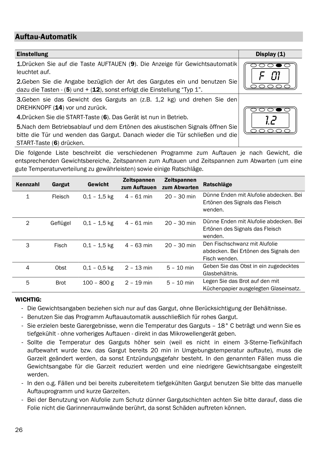 Smeg FME20EX2, FME20EX3 manual Auftau-Automatik, Wichtig 