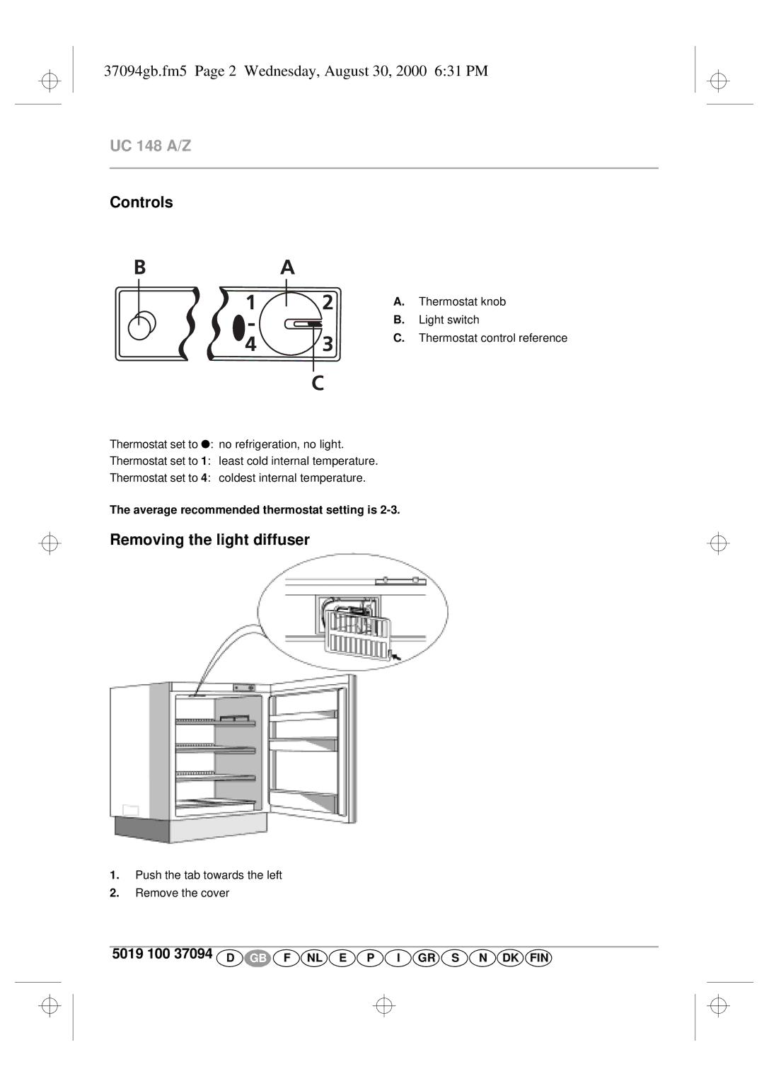 Smeg FR132A manual Controls 