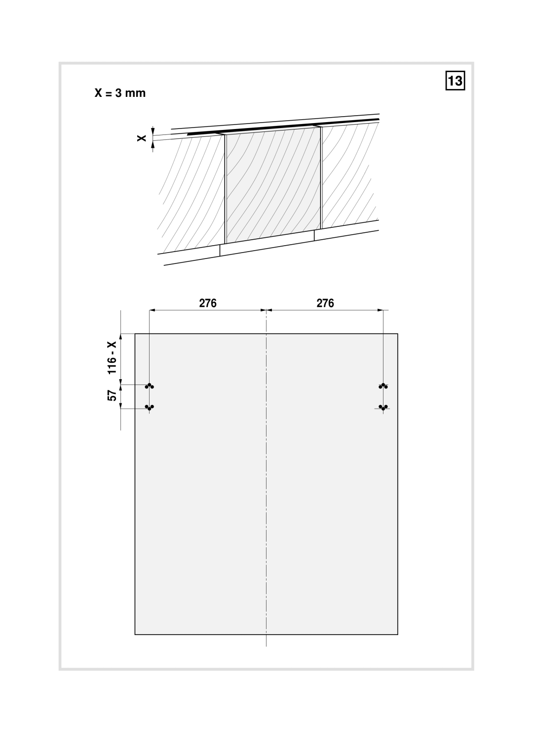 Smeg FR132A1 manual = 3 mm 276276 