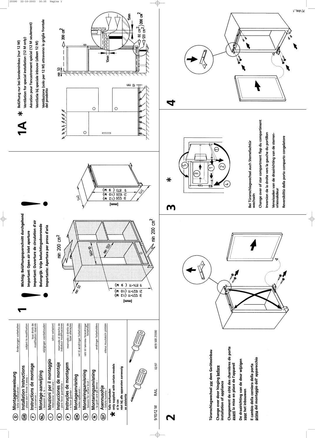 Smeg FR205A manual 25590 22-10-2003 1635 Pagina 