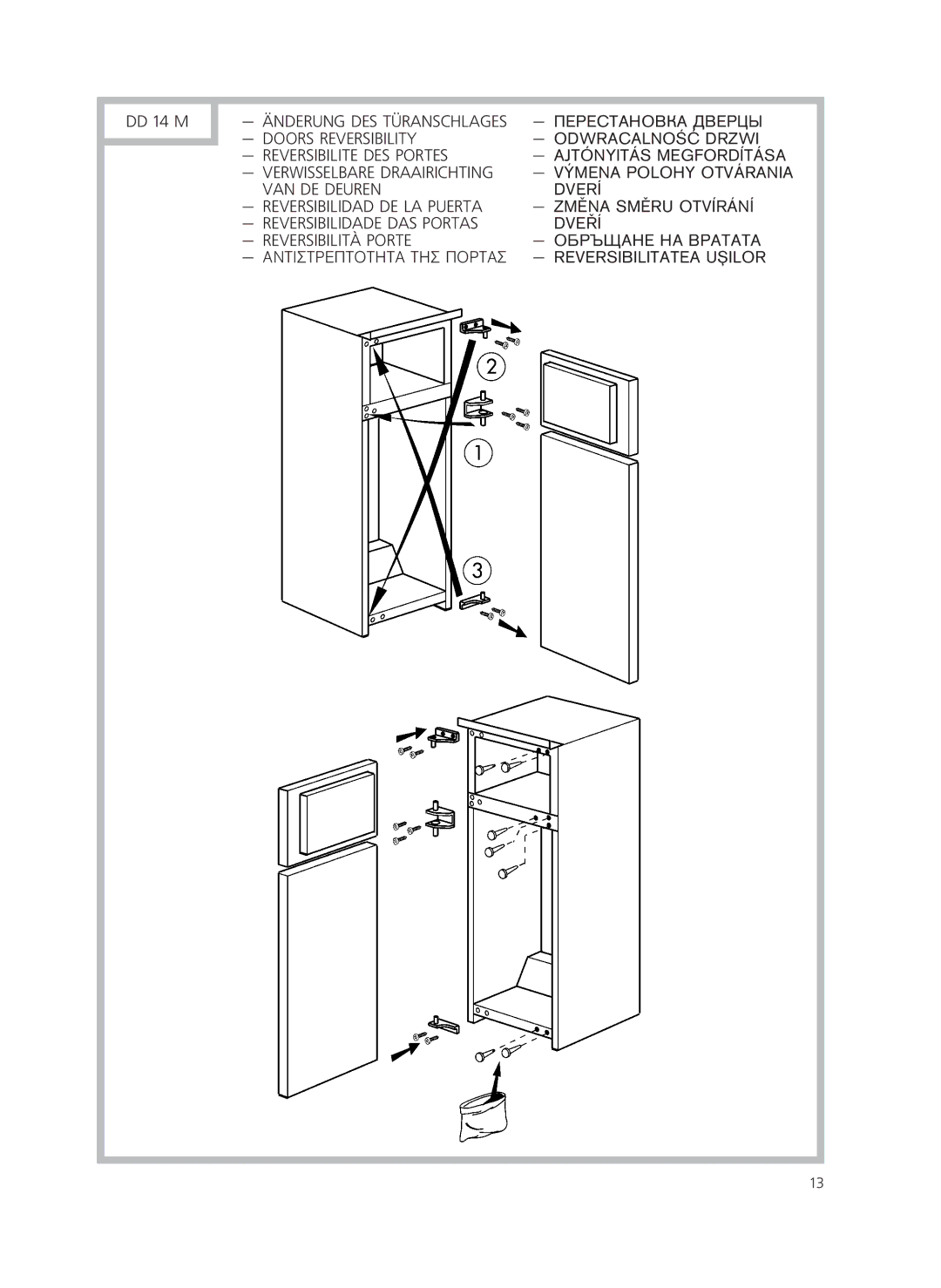 Smeg FR235A manual Doors Reversibility 