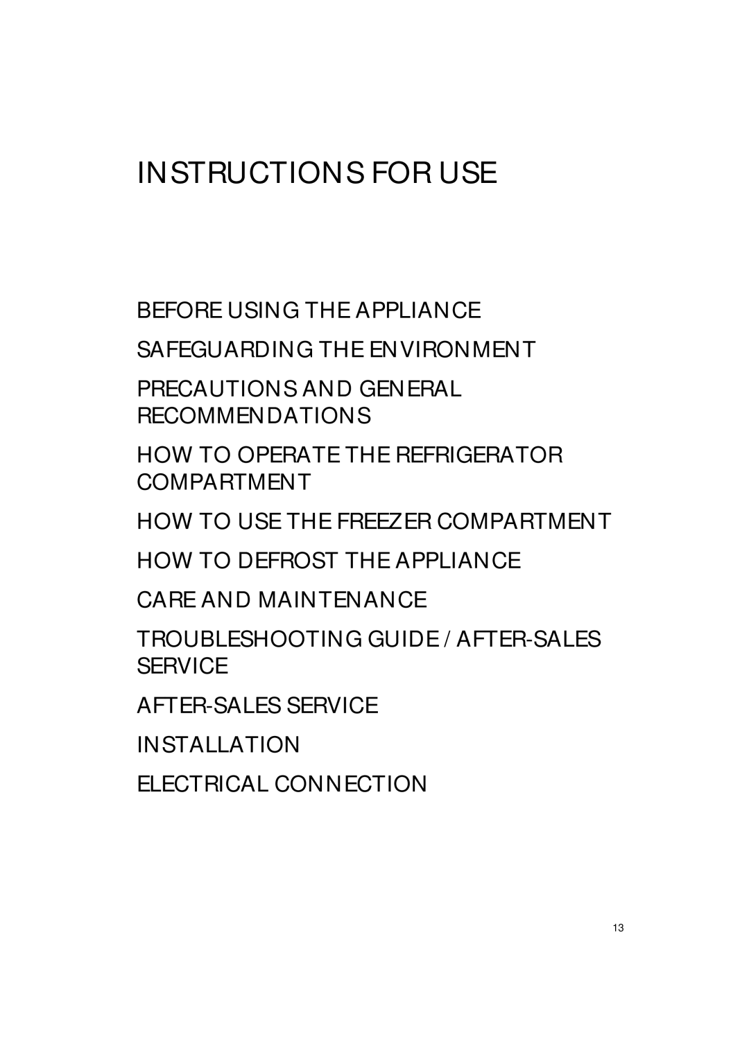 Smeg FR310APL manual Instructions for USE 