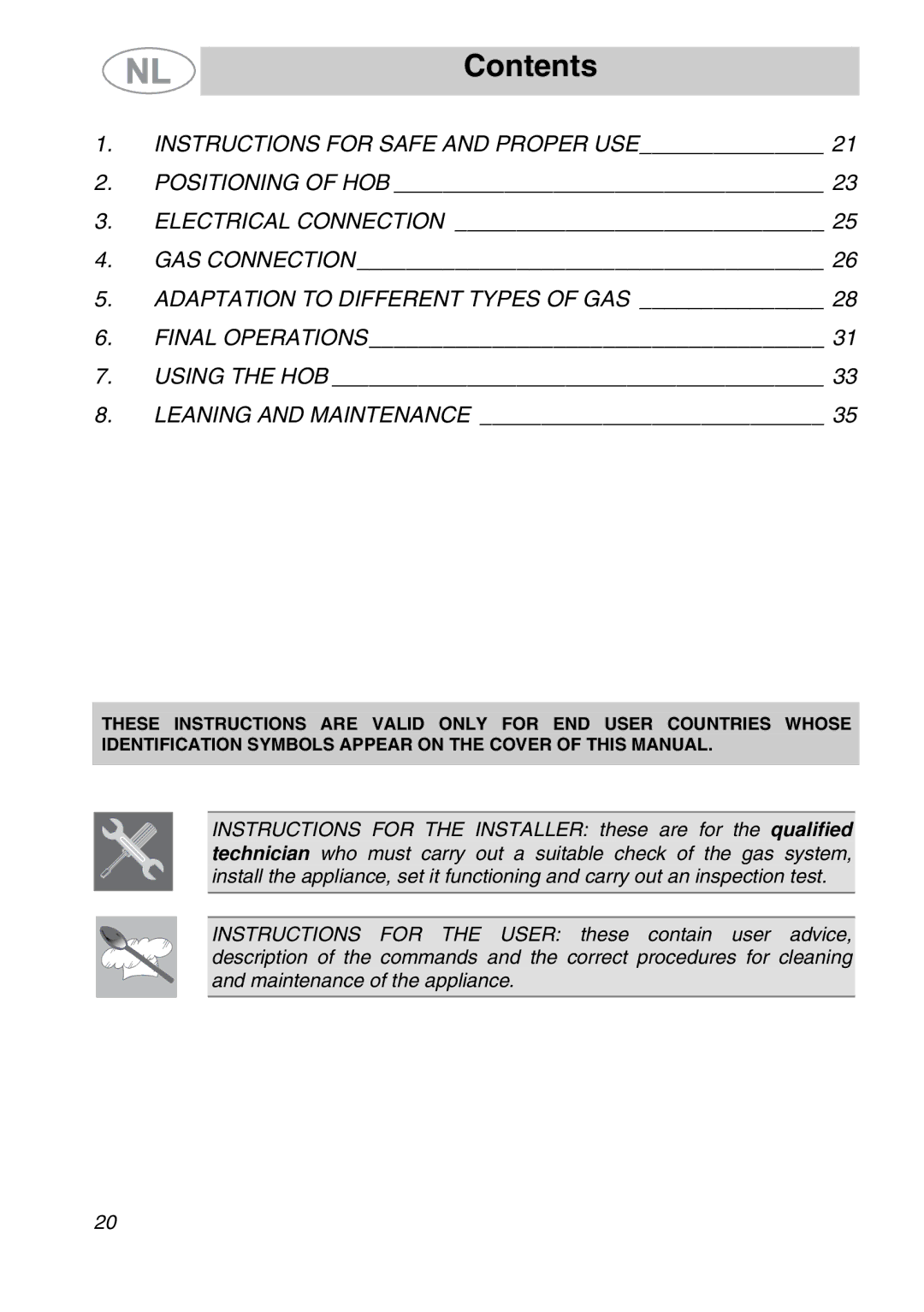 Smeg GKC955, GKCO955 manual Contents 