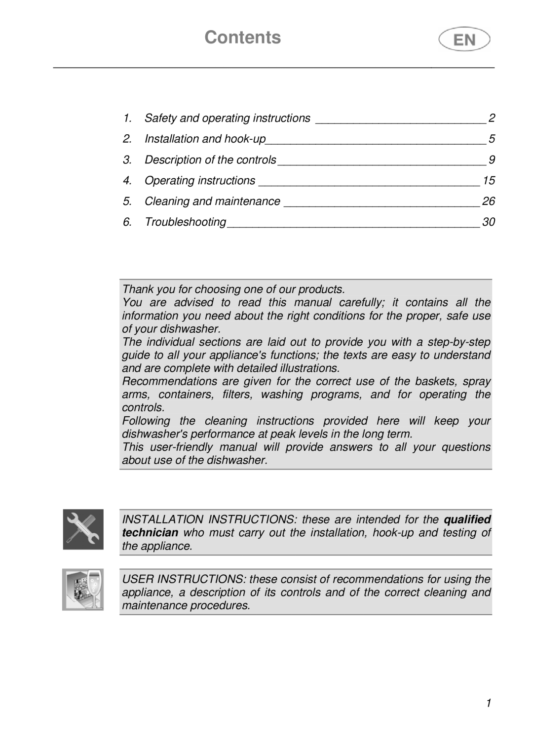 Smeg KLS55B instruction manual Contents 