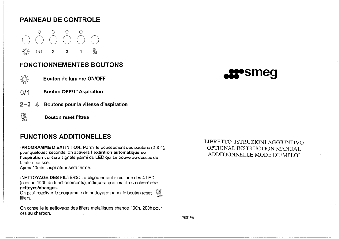 Smeg KSE9600XL manual 