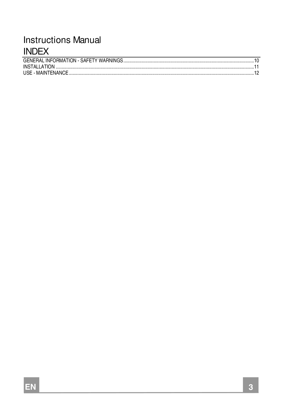 Smeg KSEC6 manual Index 