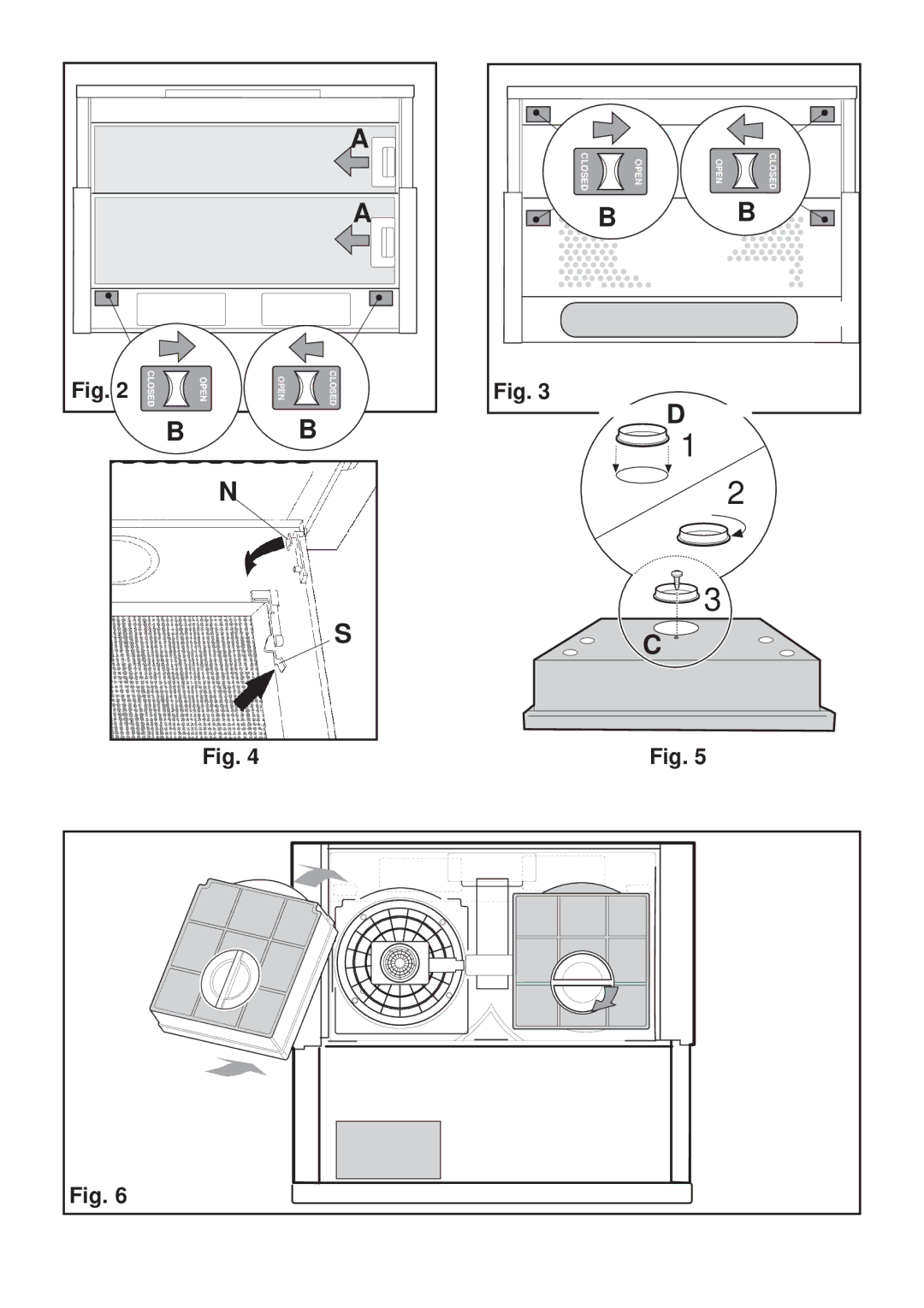 Smeg KSET65 manual Open 