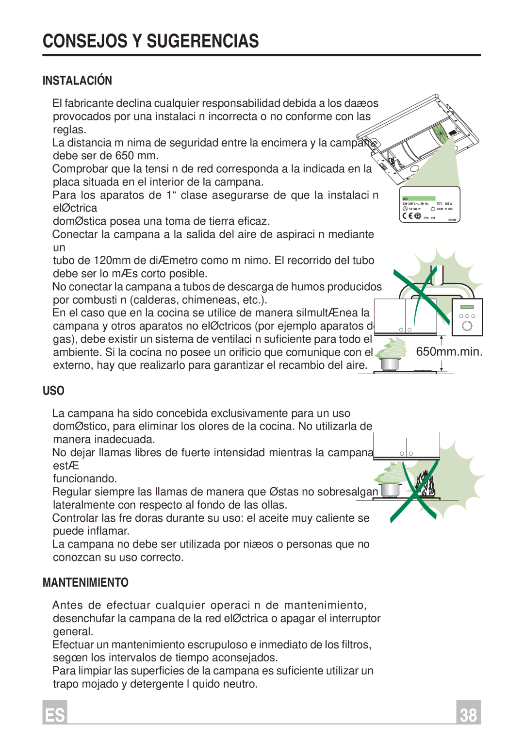 Smeg KSET66, KSET96 instruction manual Consejos Y Sugerencias, Instalación 