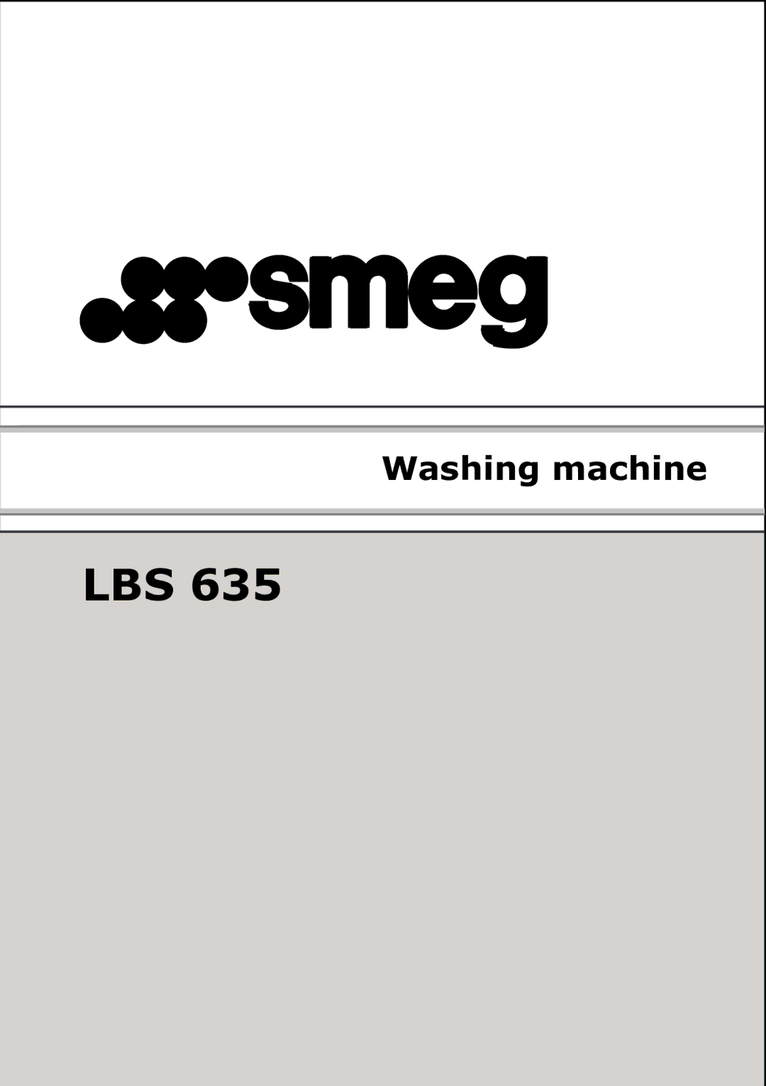 Smeg LBS 635 manual Lbs 