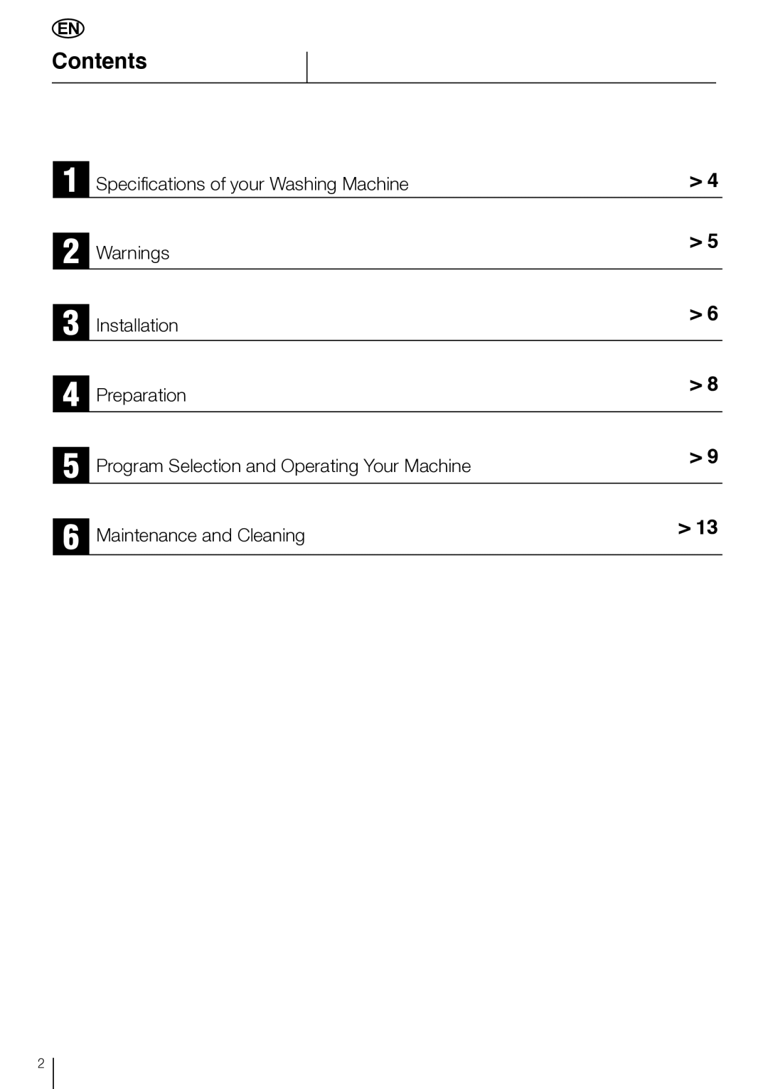 Smeg LBS 635 manual Contents 