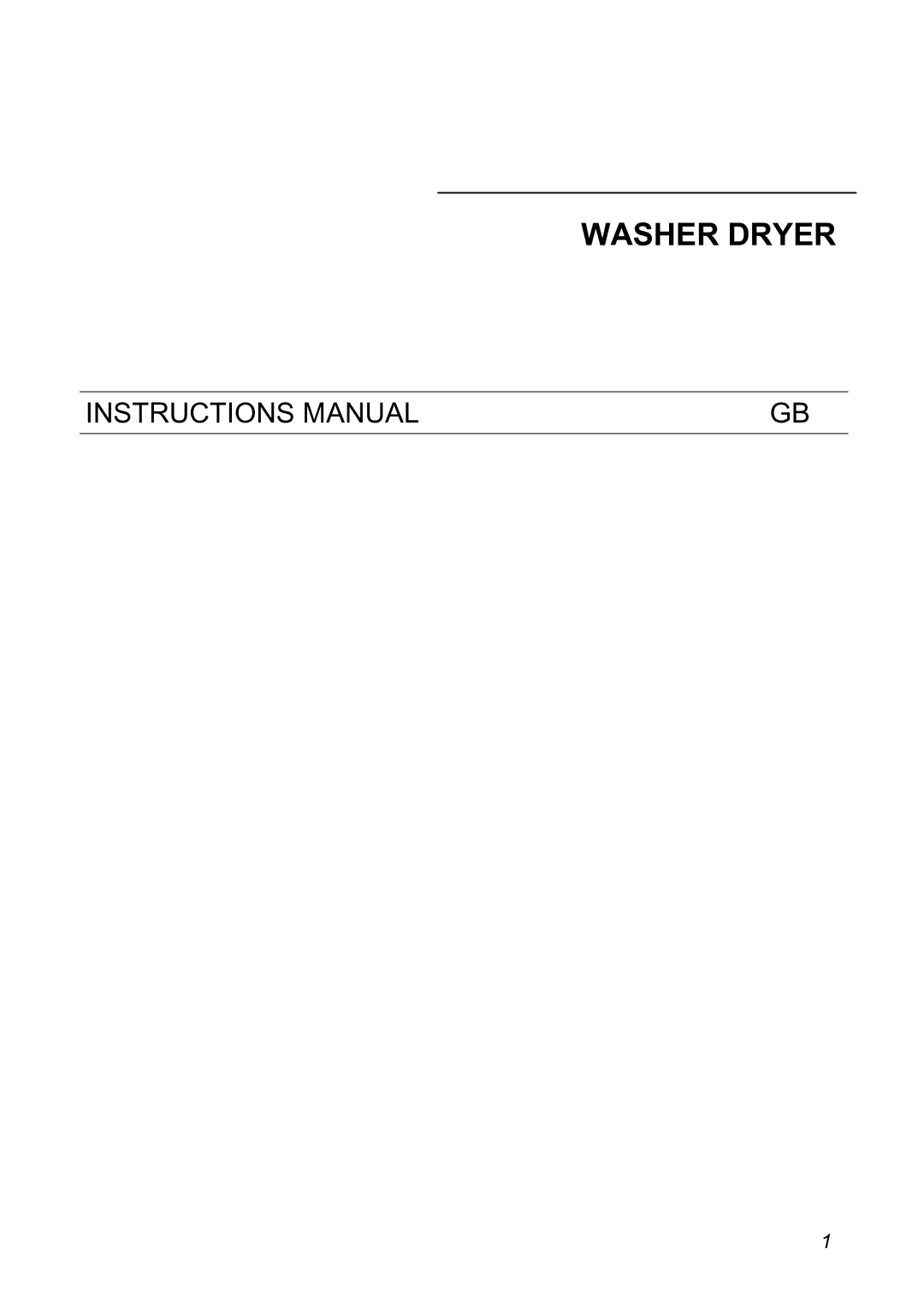 Smeg LBS1600X manual Washer Dryer 