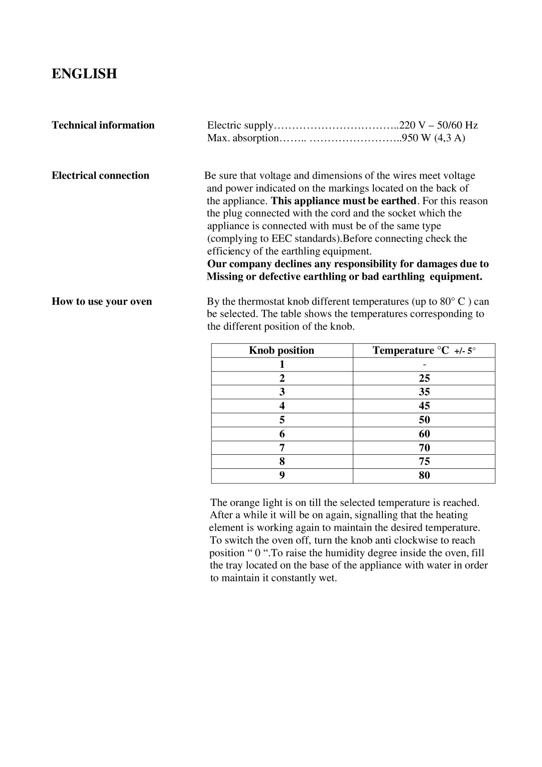 Smeg LEV 101X manual English 