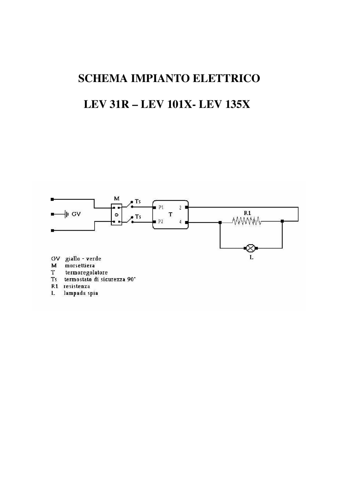 Smeg LEV 101X manual Schema Impianto Elettrico 