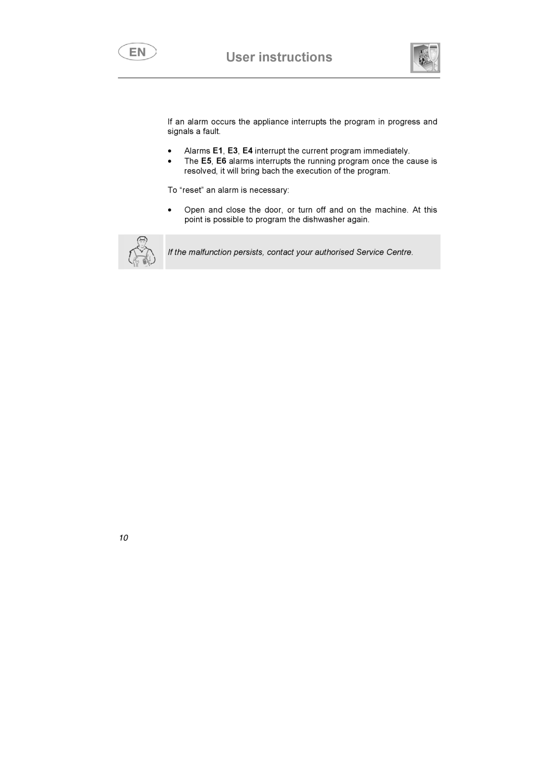 Smeg LF-453IT, LFU-453IT instruction manual User instructions 