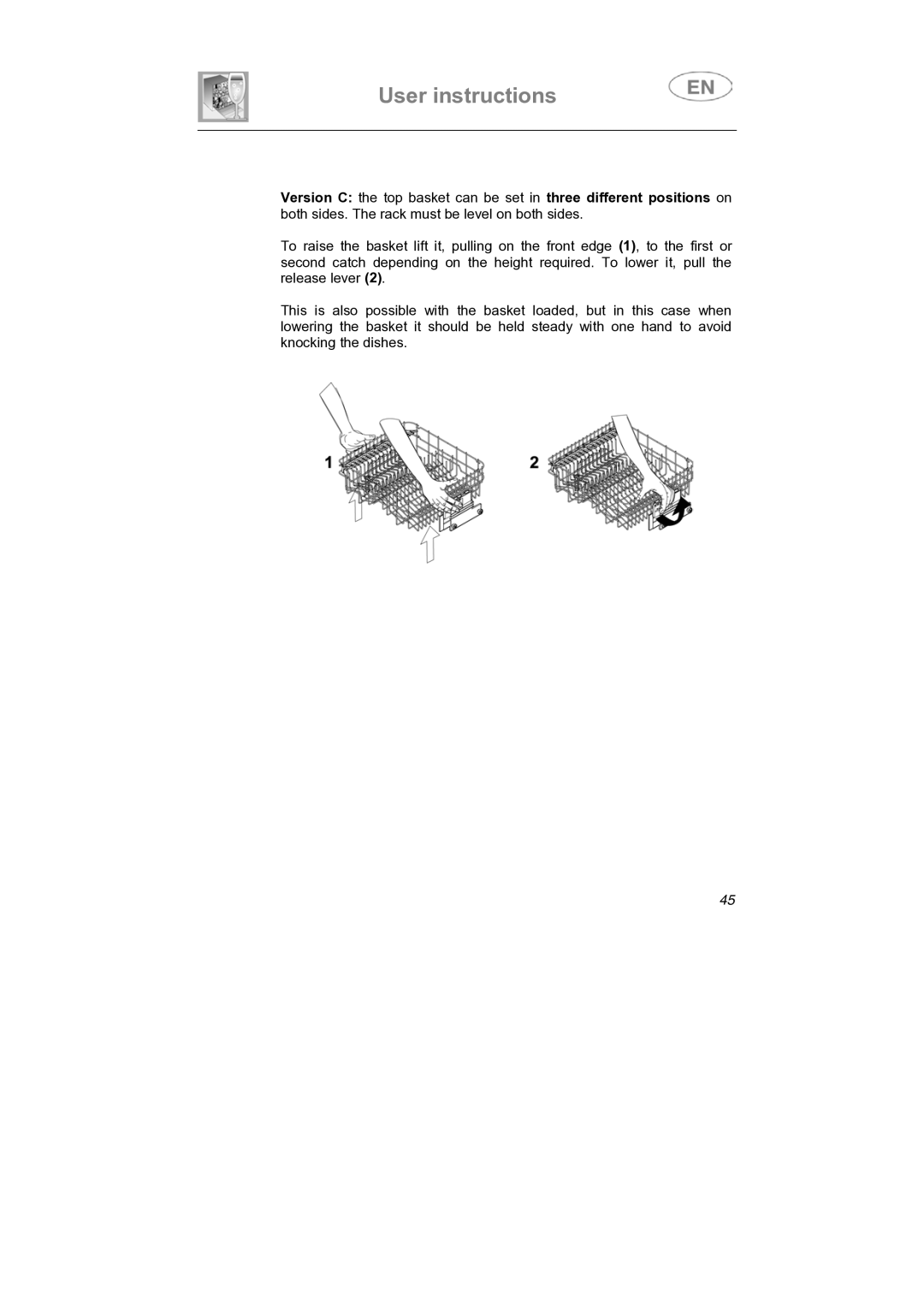 Smeg LSP1453N, LSP1453X1, LSP1453B manual User instructions 