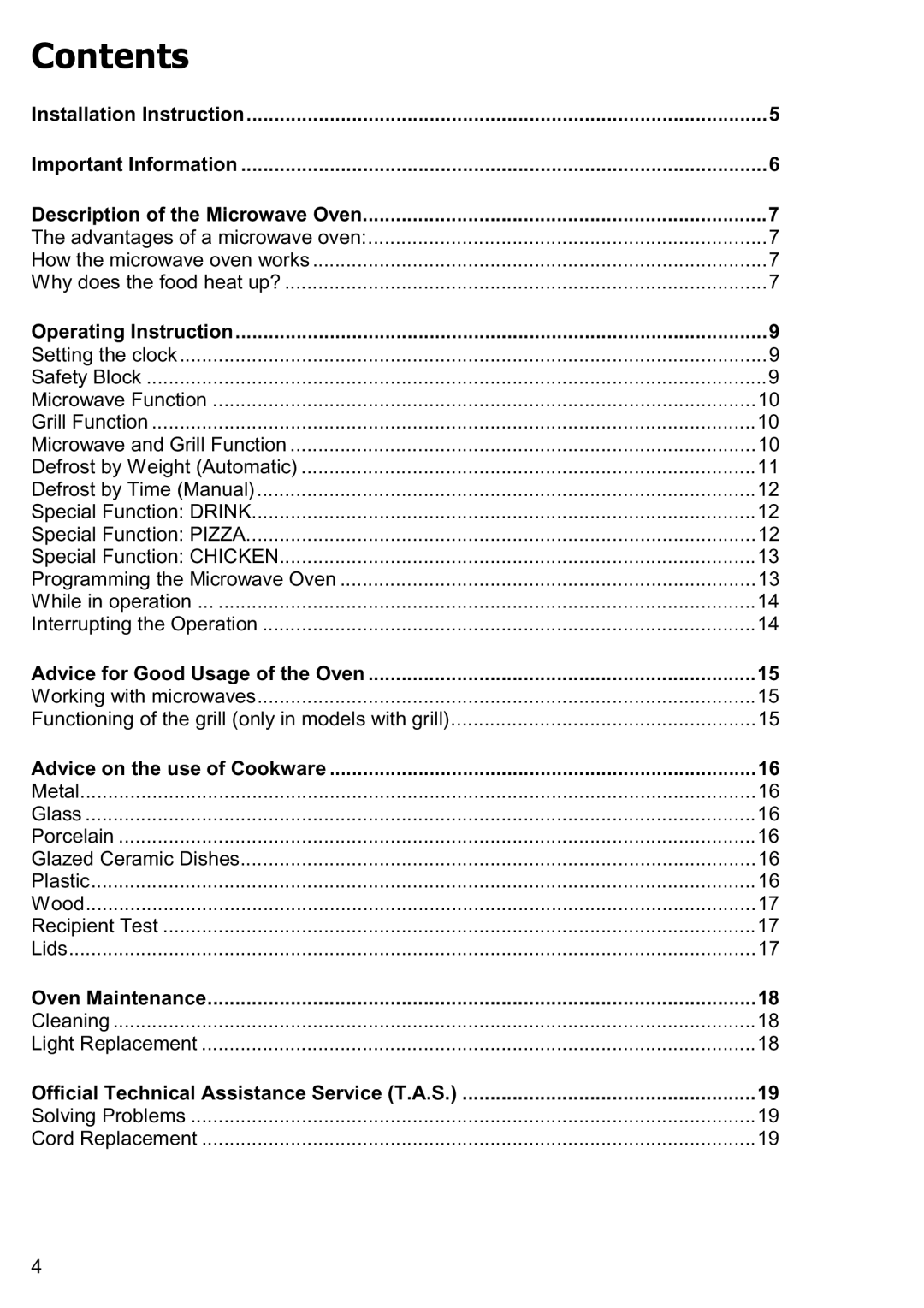 Smeg ME201N, ME200B, ME202X manual Contents 