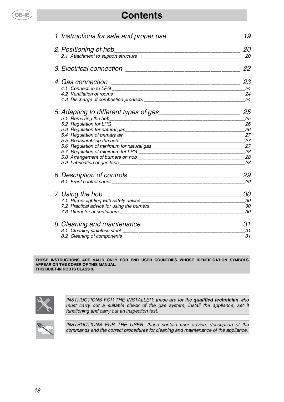 Smeg P705VTBE manual Contents 