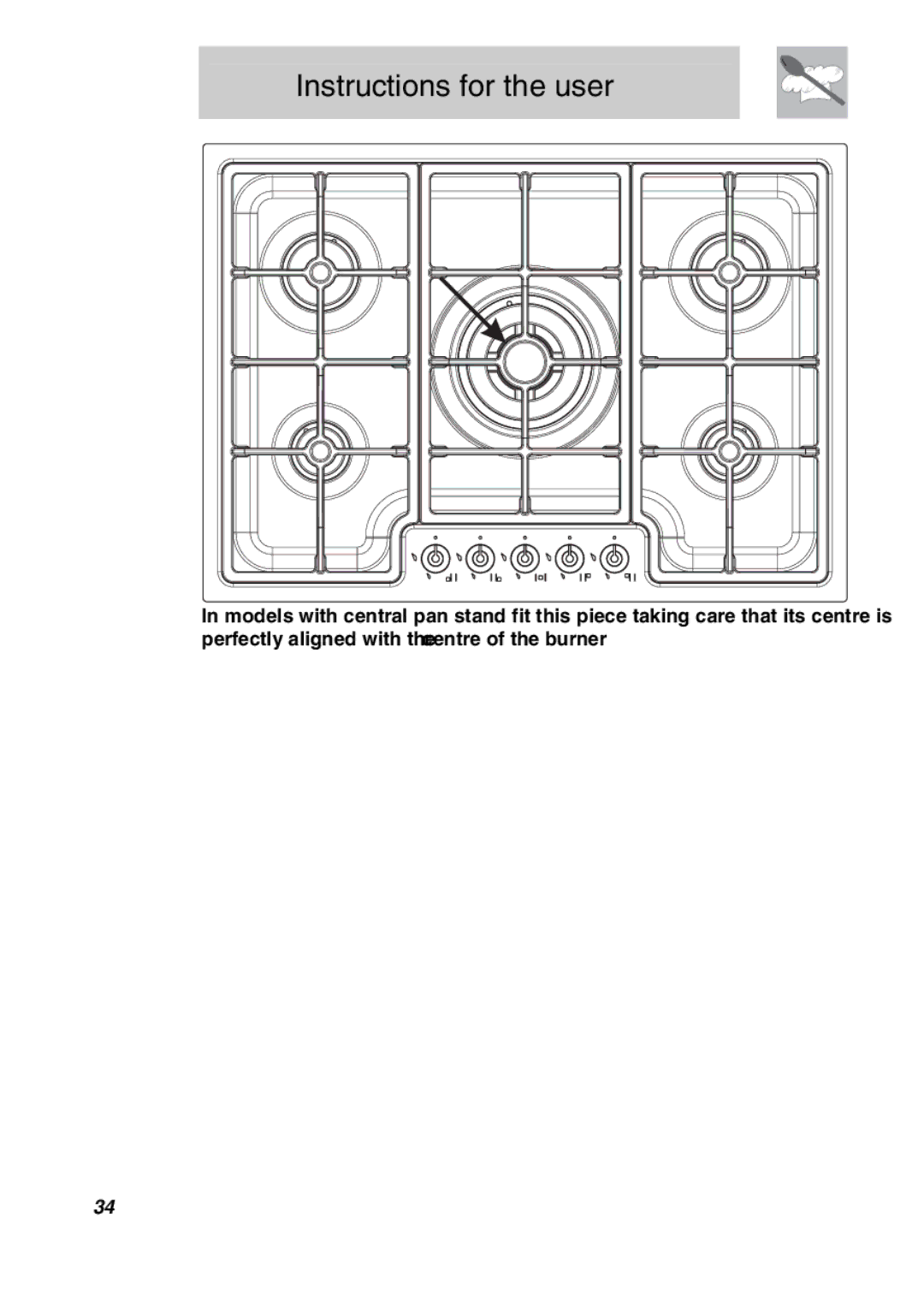 Smeg PGF75BE3, PGF75-3 manual Instructions for the user 