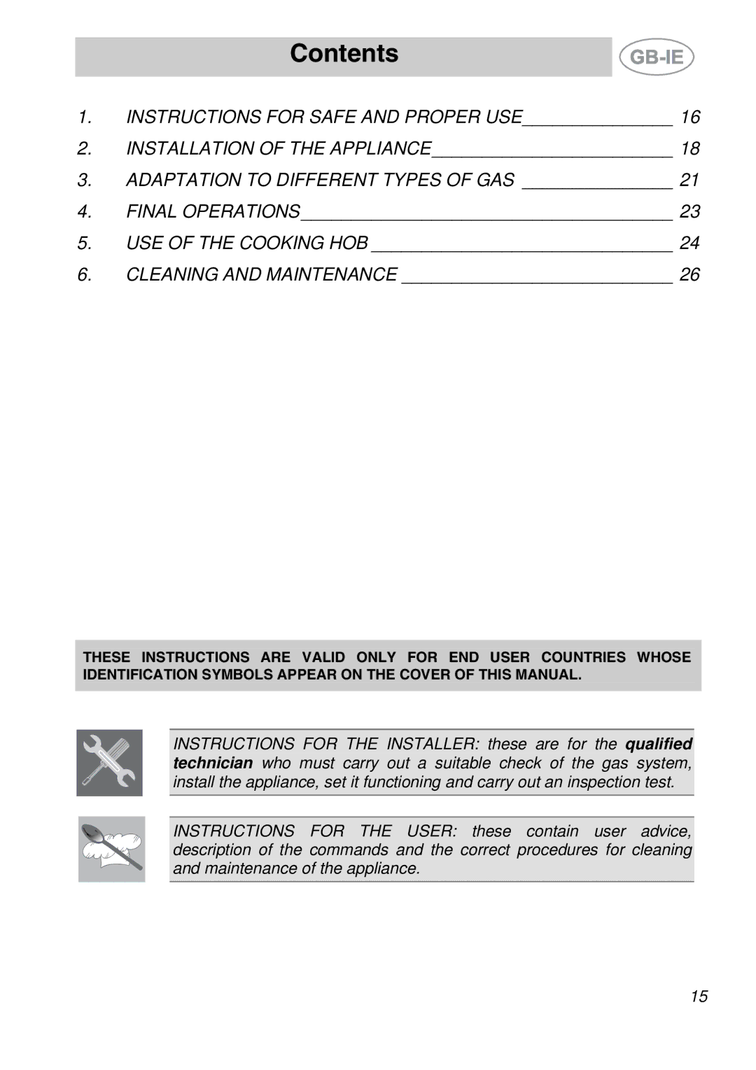 Smeg PS9R-3 manual Contents 