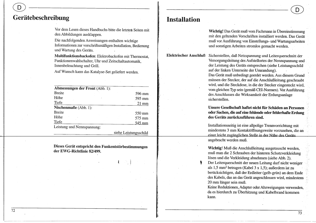 Smeg S10XMF/1 manual 