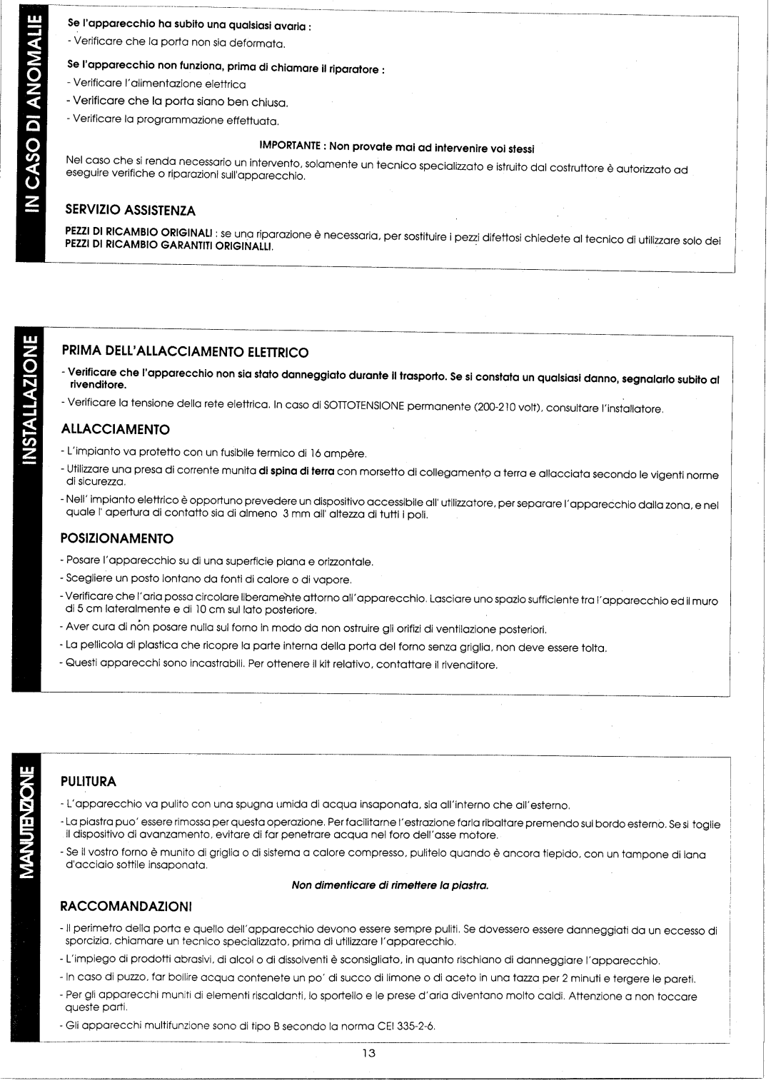 Smeg S32 manual 