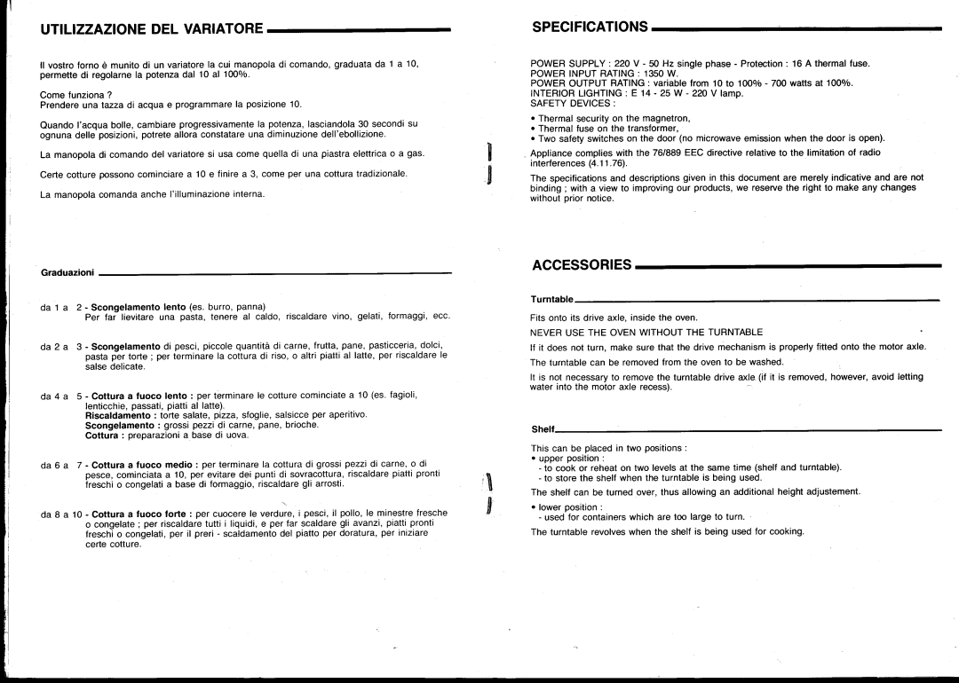 Smeg S40 manual 