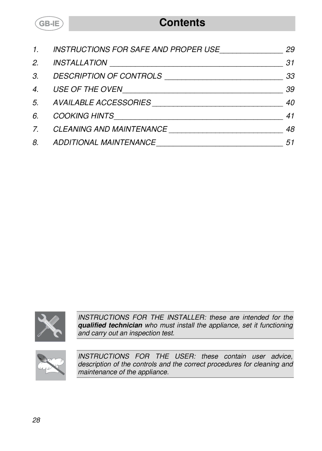 Smeg S709X-7 manual Contents 