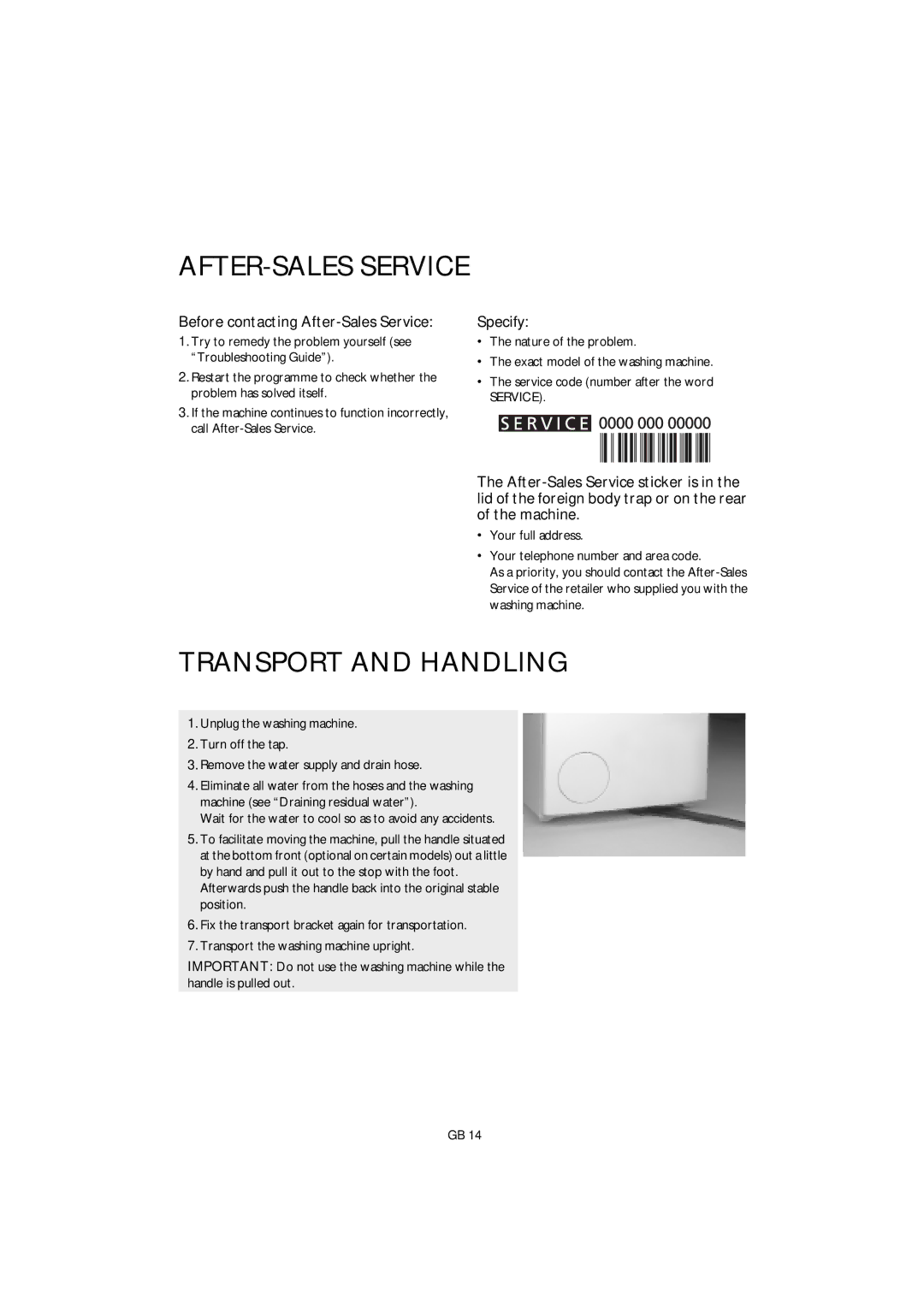 Smeg S800TL1 manual Before contacting After-Sales Service, Specify 