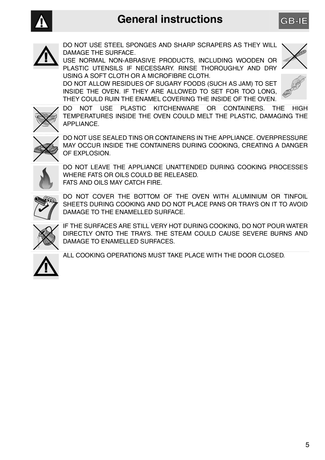 Smeg SA561X-9 installation instructions General instructions 