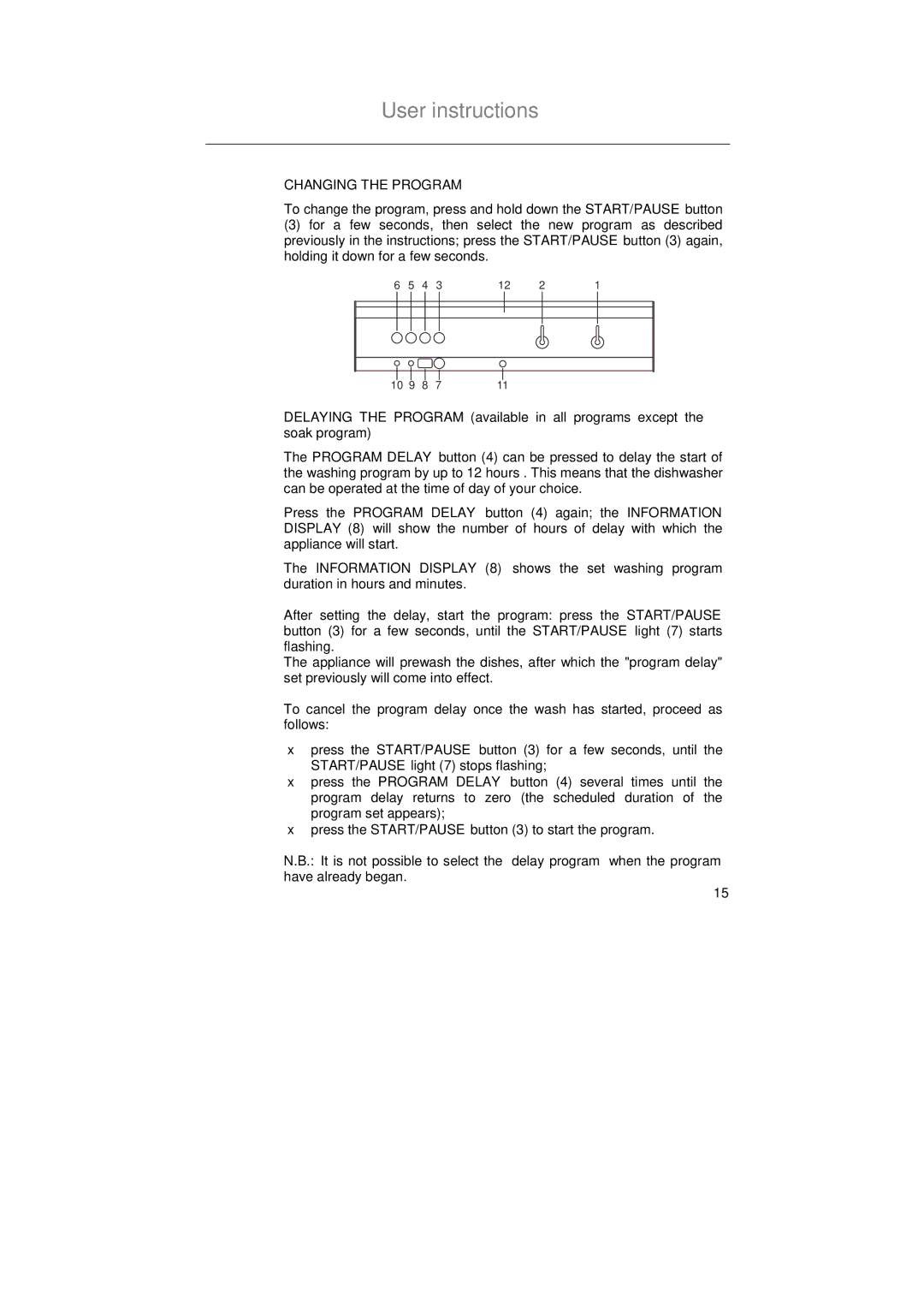 Smeg SA683X-1, SA683X-2 instruction manual Changing the Program 