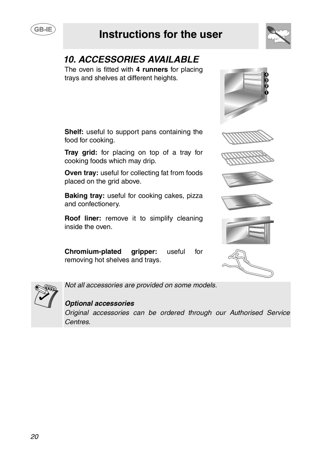 Smeg SC08MFX, SC06MFX, SC04MFX manual Accessories Available 