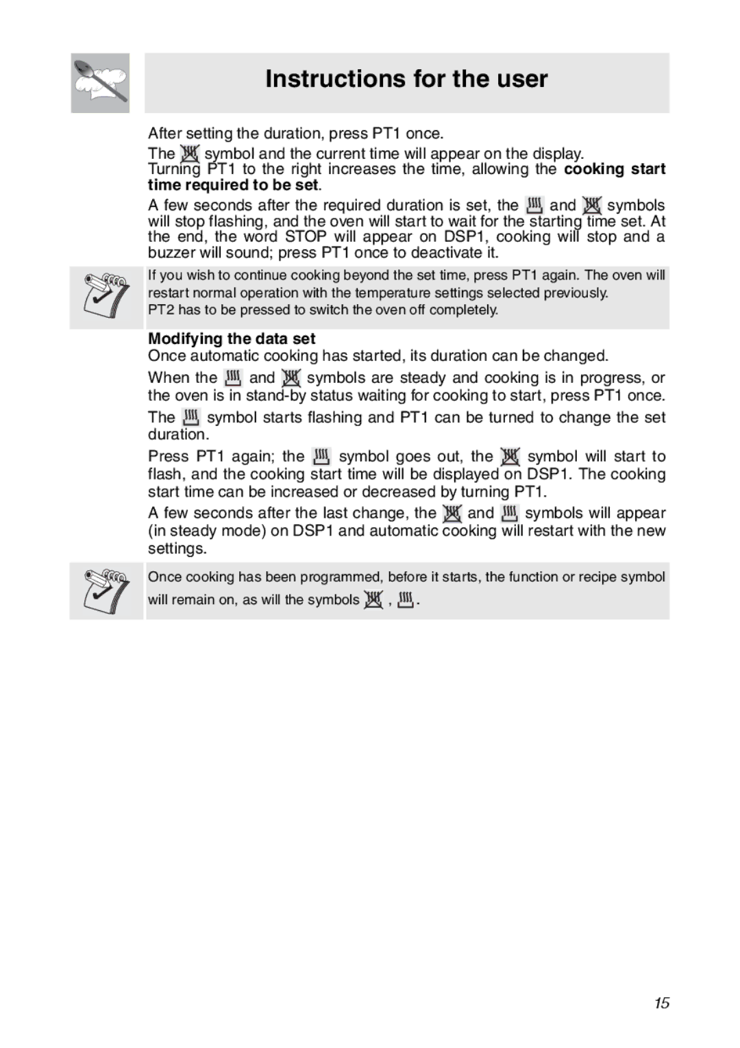 Smeg SC112 manual Instructions for the user 